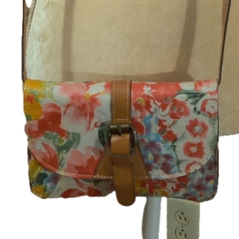 Patricia Nash Tori Spring Printed Leather Mini Crossbody Bag NWOT
